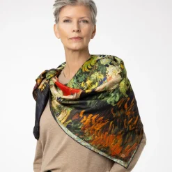 Hot The Met Store Van Gogh Stylized Nature Double-Sided Square Silk Scarf