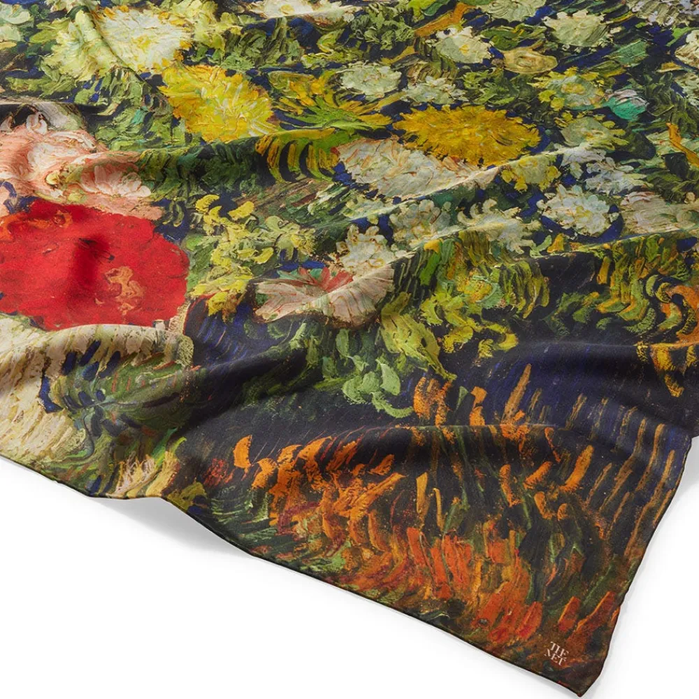 Hot The Met Store Van Gogh Stylized Nature Double-Sided Square Silk Scarf