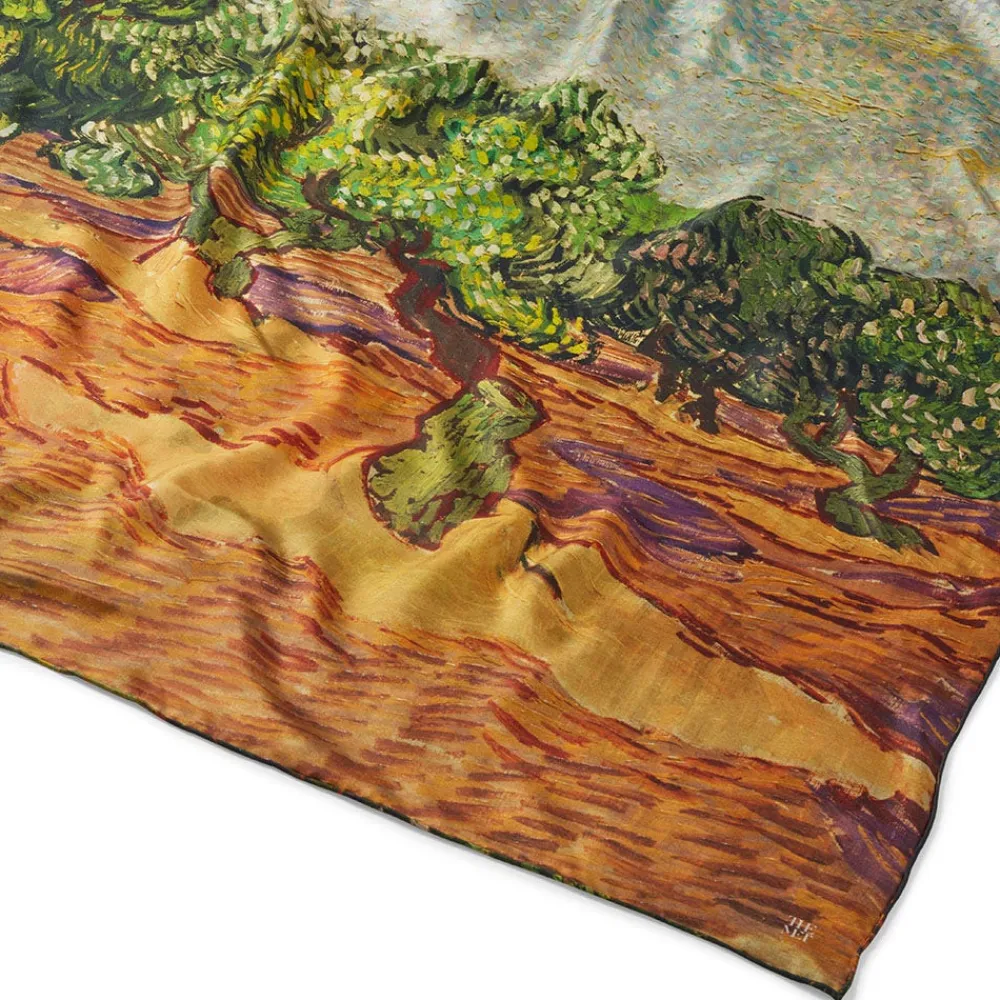 Hot The Met Store Van Gogh Stylized Nature Double-Sided Square Silk Scarf