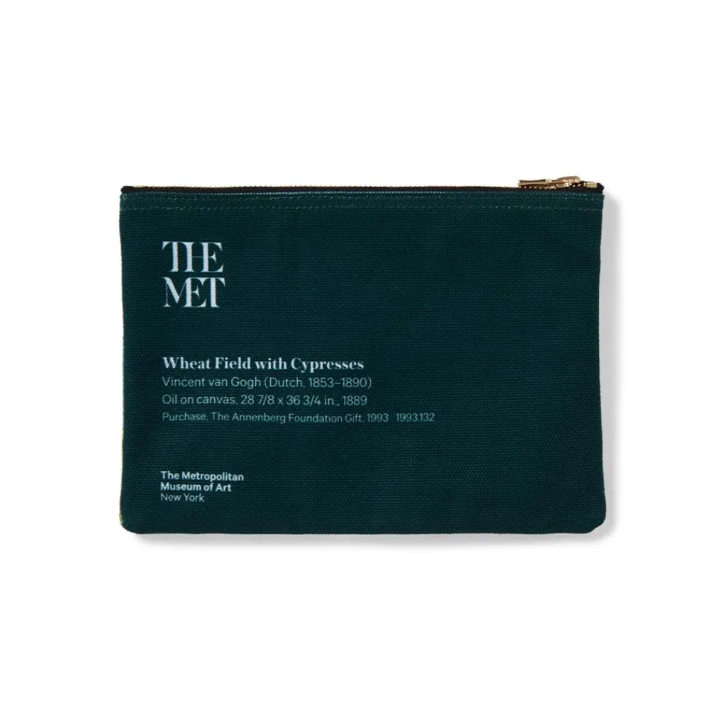 Hot The Met Store Van Gogh Wheat Field with Cypresses Zip Pouch