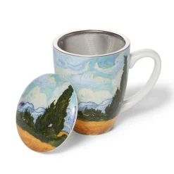 Best The Met Store Van Gogh Wheat Field with Cypresses Covered Mug with Tea Infuser
