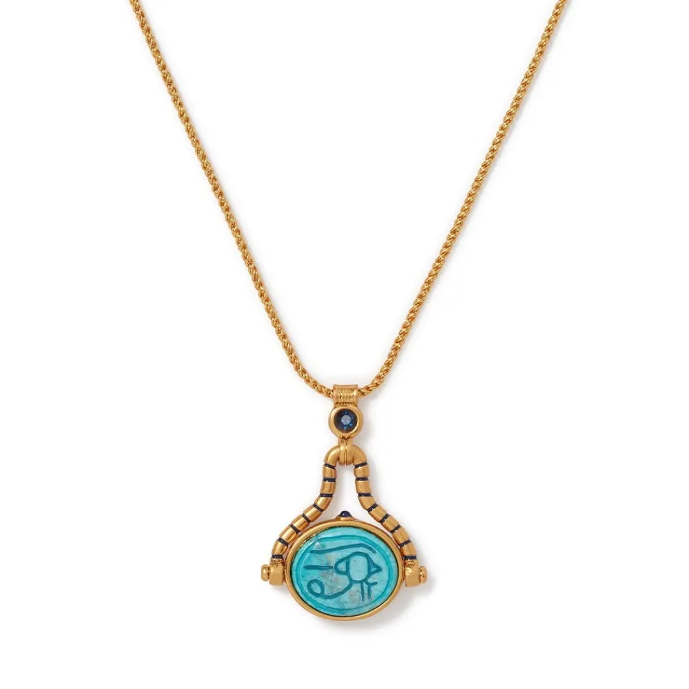 Hot The Met Store Wedjat Eye Scarab Spinning Pendant Necklace