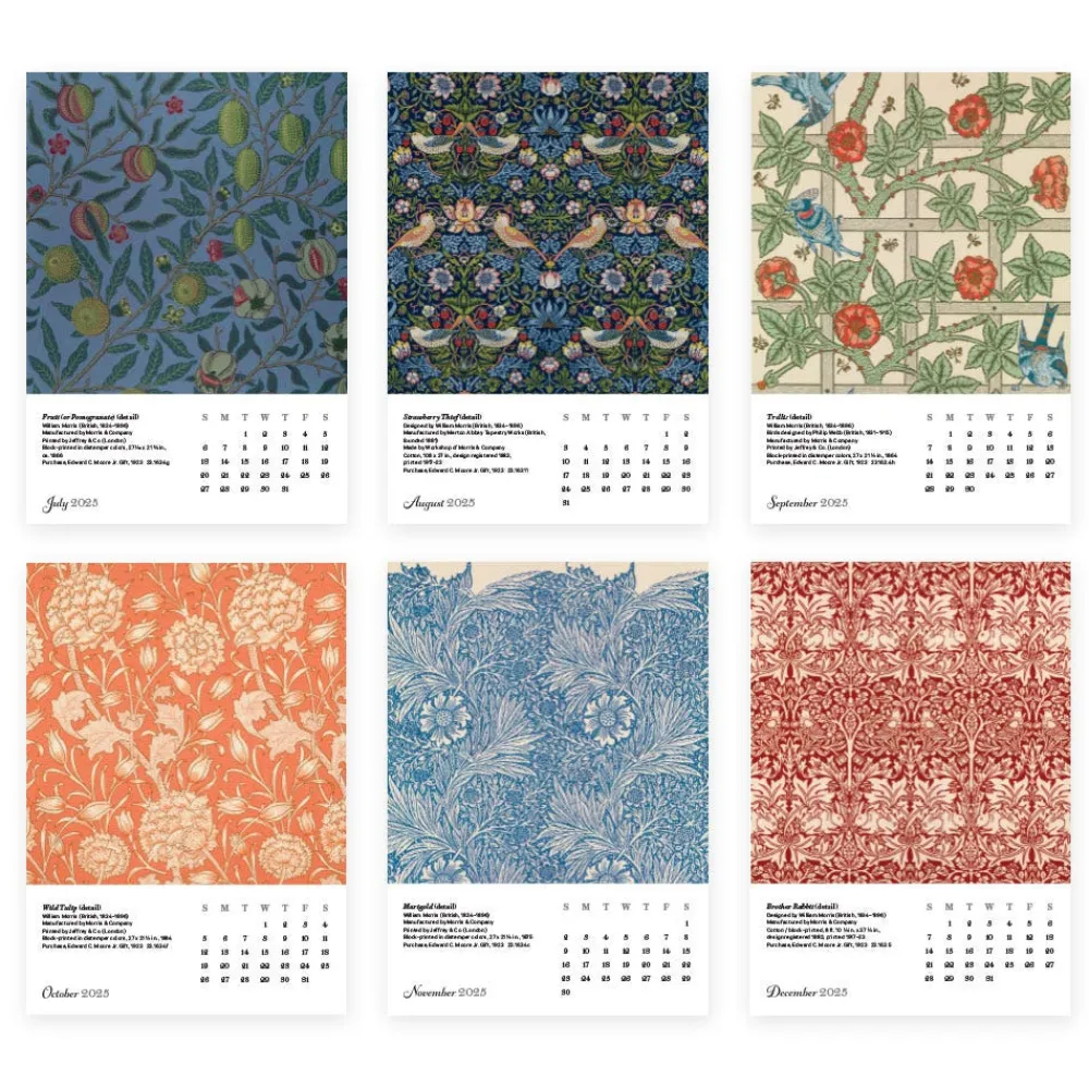 Online The Met Store William Morris Plexiglass Calendar Refill 2025