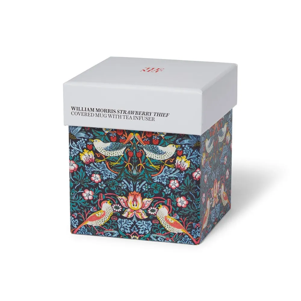 New The Met Store William Morris Strawberry Thief Covered Mug with Tea Infuser