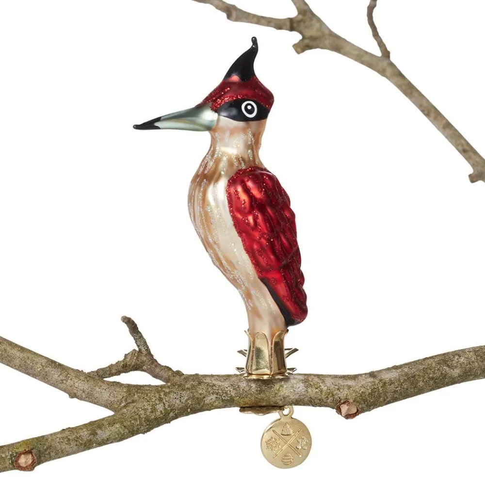 New The Met Store Woodpecker Glass Ornament